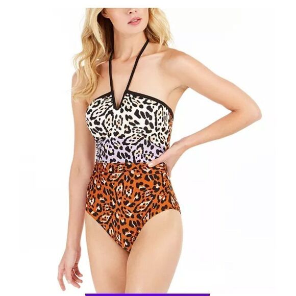 Calvin Klein Sz 6 V-Wire One-piece Halter - Picture 3 of 15